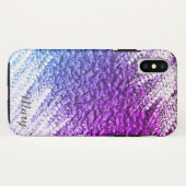 Blue metal-sneeuwtelefoon aangepast hoesje mobiele (Achterkant (horizontaal))