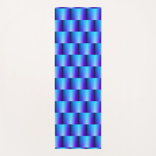 Blue Metallic Abstract mandje weve legant Yogamat (Voorkant)