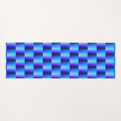 Blue Metallic Abstract mandje weve legant Yogamat (Voorkant (horizontaal))