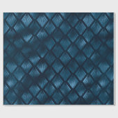 Blue Metallic Abstracte elegante grafische kaart Cadeaupapier (Vlak)