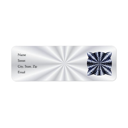 Blue Metallic Celtic Knot Original Art Etiket (Voorkant)
