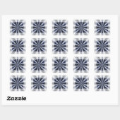 Blue Metallic Celtic Knot Original Art Vierkante Sticker (Vel)