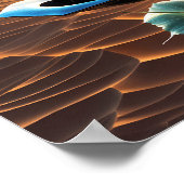 Blue Metallic Desert Roos Poster (Hoek)