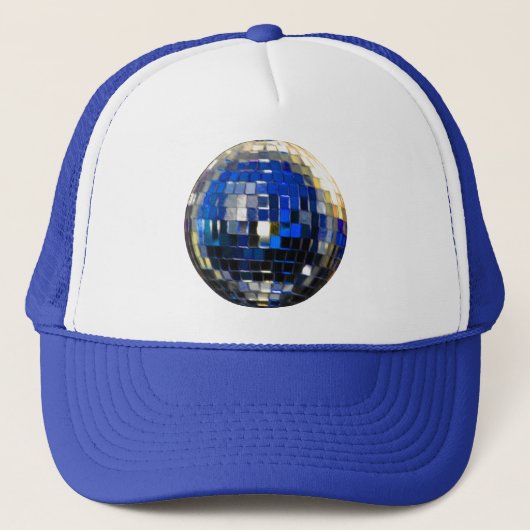 Blue Metallic Disco Ball Trucker Pet (Voorkant)