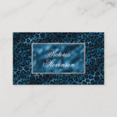 Blue Metallic Elegant Modern Visitekaartje (Voorkant)