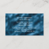 Blue Metallic Elegant Modern Visitekaartje (Achterkant)