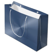Blue Metallic Gift Bag Groot Cadeauzakje (Voorkant Gekanteld)