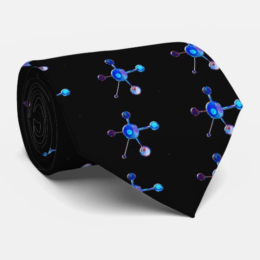 Blue Metallic Molecule Stropdas (Opgerold)