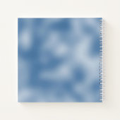Blue Metallic Photo Name Typography Notitieboek (Achterkant)