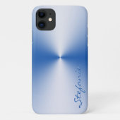 Blue Metallic Radial Case-Mate iPhone Case (Achterkant)