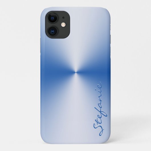 Blue Metallic Radial Case-Mate iPhone Case (Achterkant)