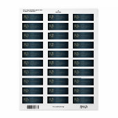 Blue Metallic Return Address Label (Full Sheet)