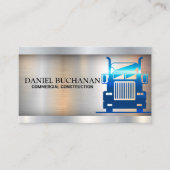 Blue Metallic Semi Truck Visitekaartje (Voorkant)