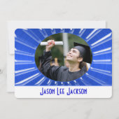 Blue Metallic Sunburst Kaart (Voorkant)