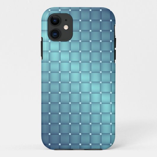 Blue Metallic Tegels kerstdecor Case-Mate iPhone Case (Achterkant)