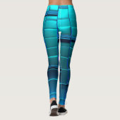 Blue Metallic Tile Leggings (Achterkant)