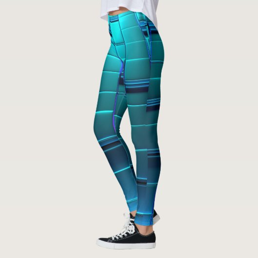 Blue Metallic Tile Leggings (Links)