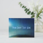 Blue Metalline Sheen Briefkaart (Staand voorkant)