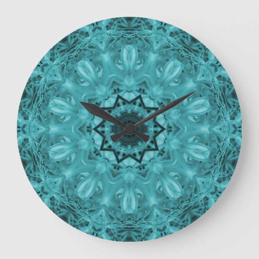 Blue Metaphysical Abstracte Art Round Wall-klokkas Grote Klok (Voorkant)