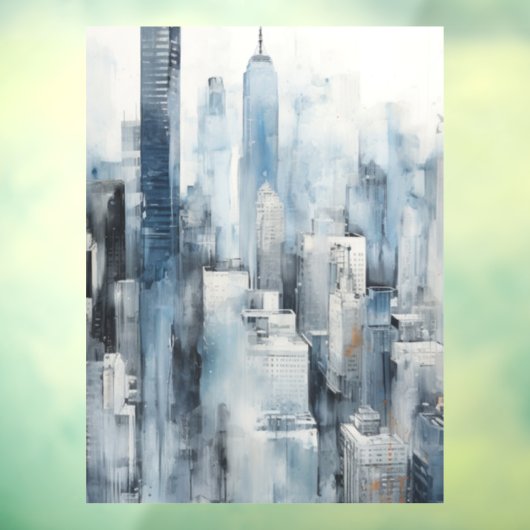 Blue Metropolis Raamsticker (Vel 3)