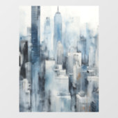 Blue Metropolis Raamsticker (Vel)