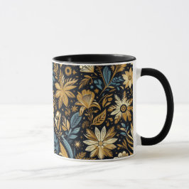 Blue Mexicain Floral Mug Mok