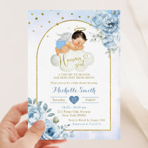 Blue Mexican Little Angel Heaven Sent Baby shower