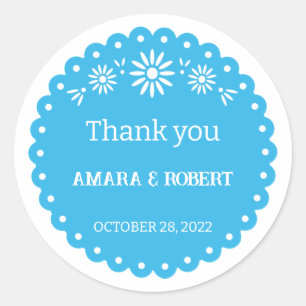 BLUE MEXICAN PAPEL PICADO DANK U STICKER