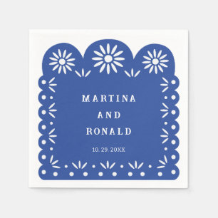 Blue MEXICAN PAPEL PICADO Servet