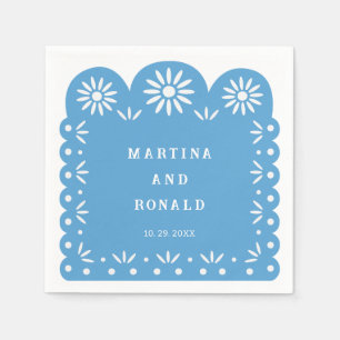 Blue MEXICAN PAPEL PICADO Servet