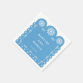 Blue MEXICAN PAPEL PICADO Servet (Hoek)