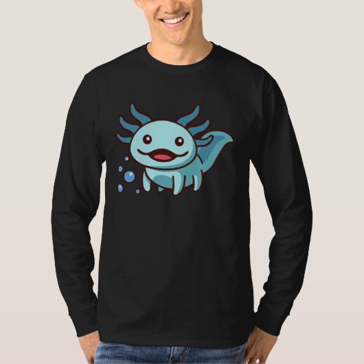 Blue Mexican Salamander Walking Fish Plush Cute Ax T-shirt (Voorkant)