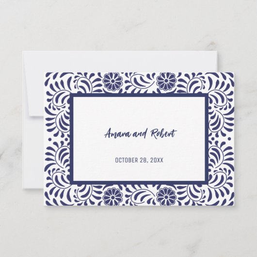 BLUE MEXICAN TALAVERA BEHUIZING KAART (Achterkant)