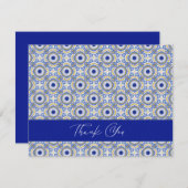 Blue Mexican Talavera Spaans Weddenschap Dank je Bedankkaart (Voorkant / Achterkant)
