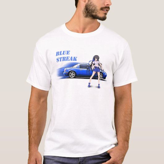 Blue Miata - met een animerend meisje T-shirt (Voorkant)