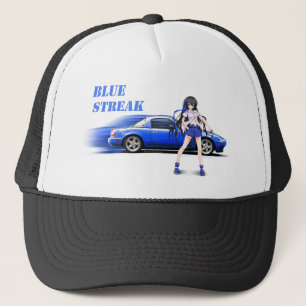 Blue Miata - met een animerend meisje Trucker Pet