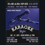 Blue Microphone, Karaoke Event Adverteren Flyer<br><div class="desc">Blauwe microfoon,  Karaoke Event Adverteren Flyer door de Visitekaartje winkel.</div>
