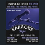 Blue Microphone, Karaoke Event Adverteren Flyer<br><div class="desc">Blauwe microfoon,  Karaoke Event Adverteren Flyer door de Visitekaartje winkel.</div>