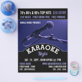 Blue Microphone, Karaoke Event Adverteren Flyer (Enkel)
