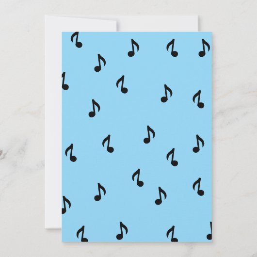 Blue Microphone Kids Birthday Kaart (Achterkant)