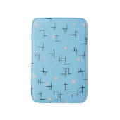 Blue Mid Century Modern Badmat (Voorkant Verticaal)