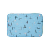 Blue Mid Century Modern Badmat (Voorkant)