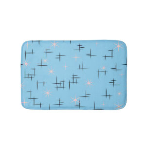 Blue Mid Century Modern Badmat