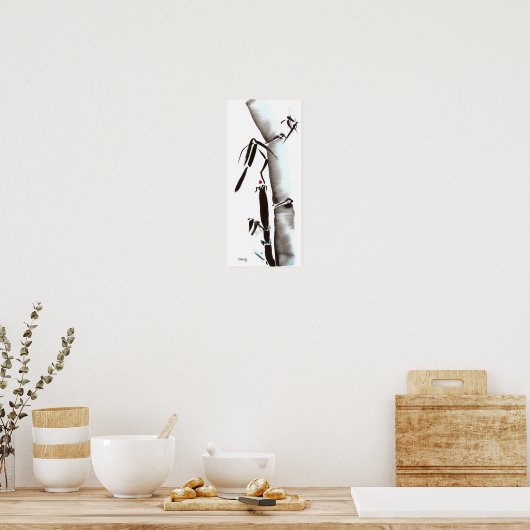 Blue Midnight Bamboo Poster (Keuken)