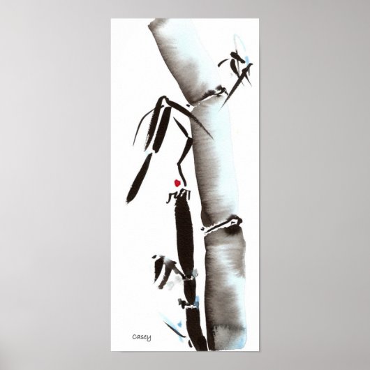 Blue Midnight Bamboo Poster (Voorkant)