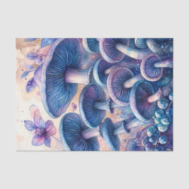 Blue Milk Mushroom Waterverf Art Tissuepapier