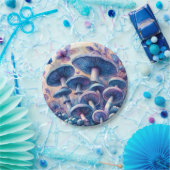 Blue Milk Mushrooms-Waterverf Papieren Bordje (Feest)