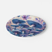 Blue Milk Mushrooms-Waterverf Papieren Bordje (Gekanteld)