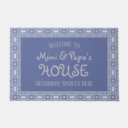 Blue Mimi en Papa's House Grandkids die hier naar  Deurmat (Voorkant)