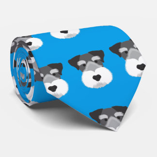 Blue Miniature Schnauzer Stropdas